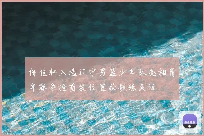 何佳轩入选辽宁男篮少年队亮相青年赛争抢首发位置获教练关注
